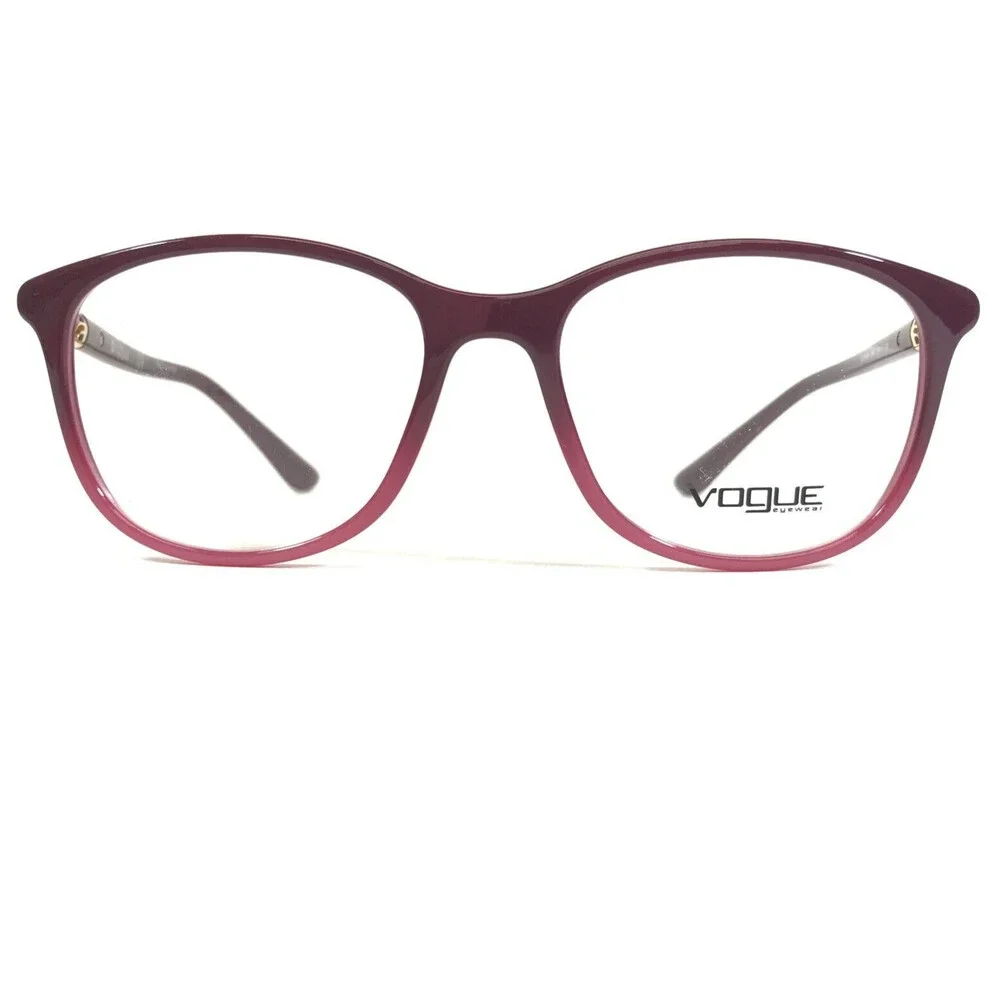 Vogue Eyeglasses Frames VO5168 2557 Red Pink Fade Gold Square 52-17-140